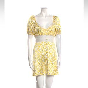 For Love and Lemons Floral Print Mini Dress